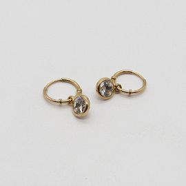 AROS ARGOLLA 10MM CUBIC COLGANTE /O.ROJO